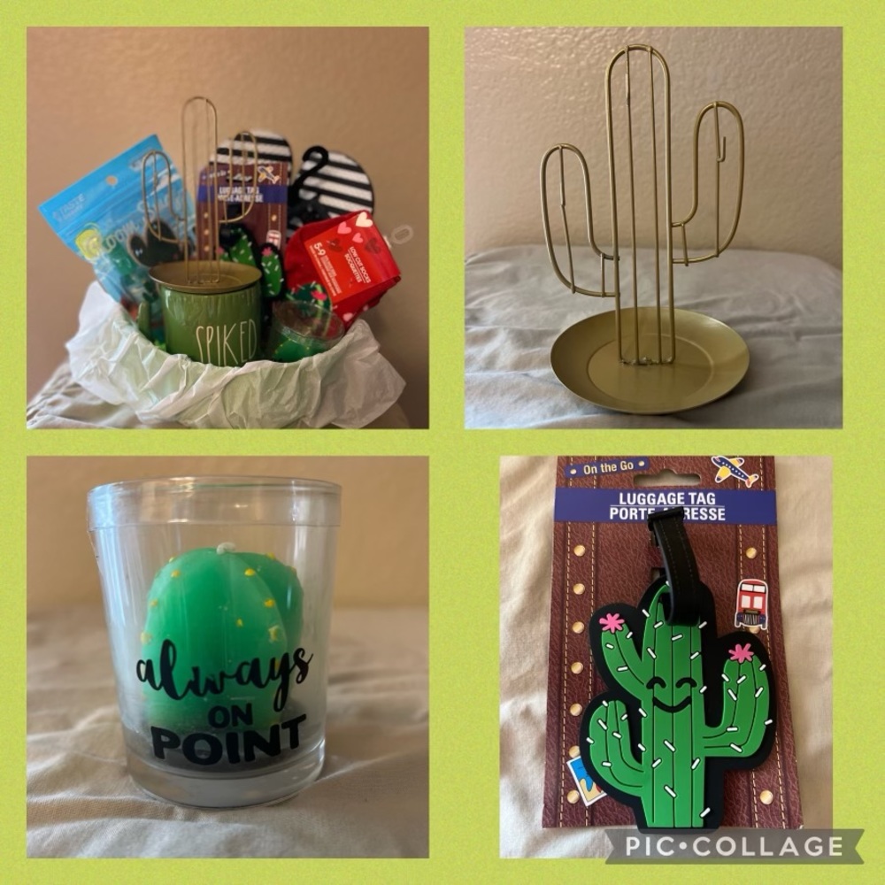 The “Prick” 9 Piece Gift Basket w/ Rae Dunn Spiked Mug! Cactus Themed Basket!🌵